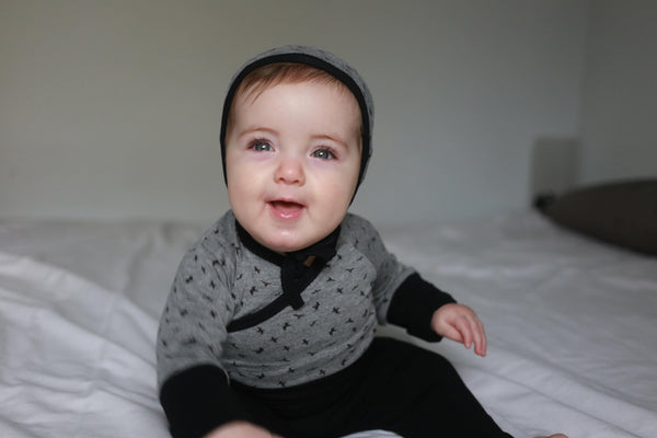 Ensemble évolutif 3 pièces bambou cache-couche,pantalon et bonnet vol d'oiseaux